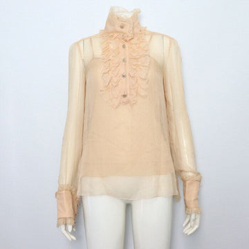 CHANEL クリスタルCCロゴボタンシースルーワンピースブラウス+インナーパーツセット P29816 152317964