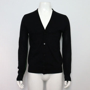 GIVENCHY ブラックコットン混合グリーンパターン男性カーディガン aa59547 152318109