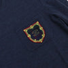 CHANEL Patch Logo Navy Wool Round Neck Short Sleeve Dress 46567 152318115 [P]