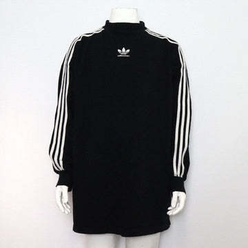 Balenciaga Black and White Stripe Logo Printed Men's Long Sleeve T-Shirt 728789 152318127