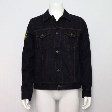 PALM ANGELS 100% コットン バック ロゴ プリンティング メンズ デニム ジャケット aa57349 152317933