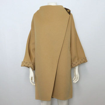 Louis Vuitton Beige Wool Blend Monogram Double Face Women's Coat aa53141 152318145