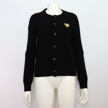 COMME DES GARCONS ゴールドハートワッペンウィメンズウールカーディガン AZN049 152318179