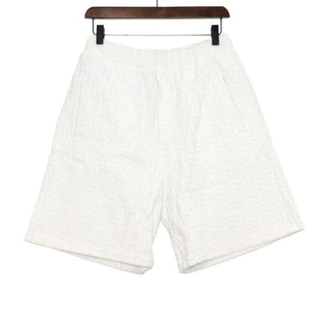 FENDI Herren Bermudashorts mit FF-Logo in Weiß 0689 152318207