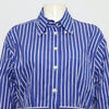 Prada Blue Stripe Midi Women's Long Shirt P407E 59866 152318211 [P]