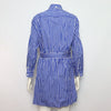 Prada Blue Stripe Midi Women's Long Shirt P407E 59866 152318211 [P]