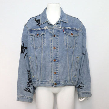 vetements UAH19JA312 Tribal Tattoo Denim Men's Jacket AA57403 152318252