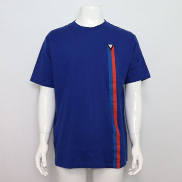 Louis Vuitton Blue Short Sleeve Embroidered Men's Cotton T-Shirt 1AG082 152318285