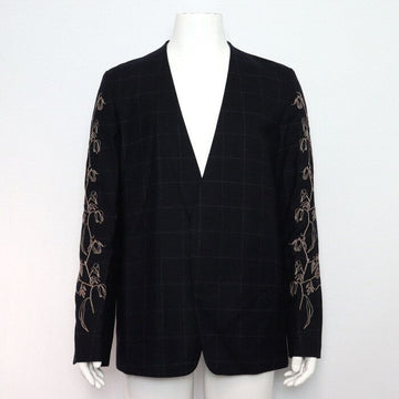 MAISON MIHARA YASUHIRO Wollmischung Fensterpaneel Karo Stickerei Herrenjacke aa59381 152318295