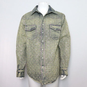 GUCCI クリスタルジャカードデニムシャツジャケット 669613 152318335