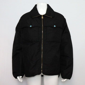 LOUIS VUITTON Quilted Overshirt in Schwarz mit Blumenmuster 24 Saison 1AFWK0 152318338