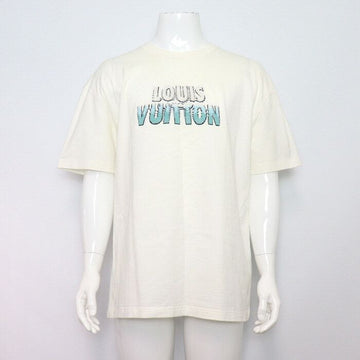 LOUIS VUITTON Weißes gesticktes Herren T-Shirt mit Perlenverlauf aa56951 152318352