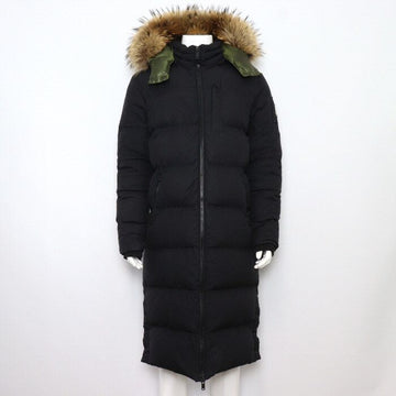 MOOSE KNUCKLES フード付きダウンジャケット ブラック メンズ ロングパディング 8765MQPK 152898809