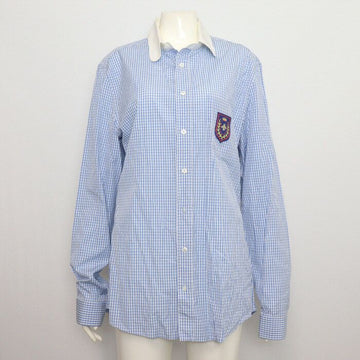 Gucci Blue Cotton Check Stripe Unisex Shirt 473946 152318201