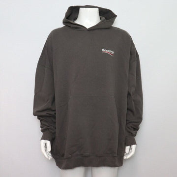 BALENCIAGA Politische Kampagne Wellenlogo Vintage Oversize Herren Kapuzenpullover 620947 152318371