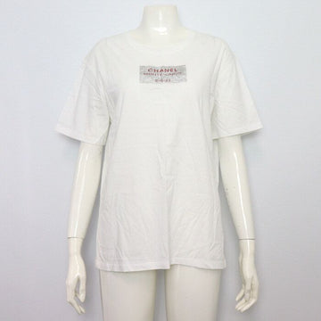 CHANEL Kristallverzierte weiße Kurzarm T-Shirt C63125K10610 152318382