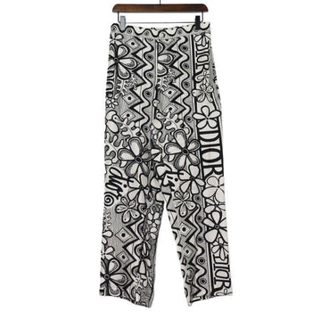 Dior Men's Silk Pants with White and Black Pattern 033B151A4979 152318431
