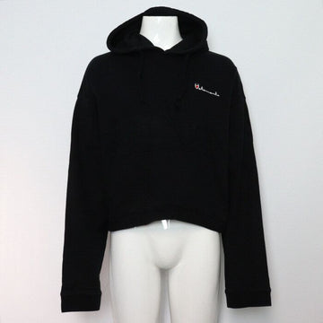 VETEMENTS チャンピオン ブラック コットン リバーシブル フーディ メンズ T シャツ 58690 152318434