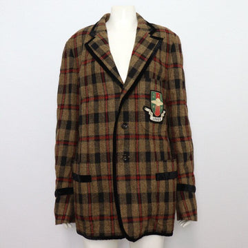 GUCCI チェックバック刺繍LOVEDメンズジャケット 473015 152318435