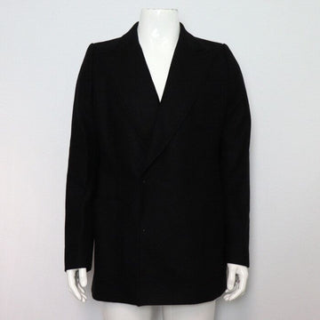 DRIES VAN NOTEN Schwarzer Woll-Doppelknebel-Manteljacke aa59544 152318463