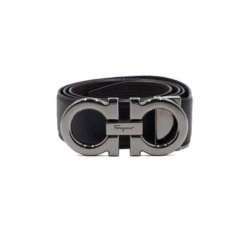 Salvatore Ferragamo Black Brown Reversible Men's Belt AA57847 152318479