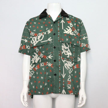 Sacai Men's Short Sleeve Shirt in Multi-Color Velvet 2302980M 152318487