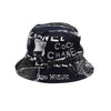 CHANEL Navy Logo Druck Baumwolle Bucket Hat Unisex aa55055 152318518 [P]