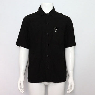 AMI Embroidered Logo Chain Heart Men's Short Sleeve Shirt AA57125 152318576