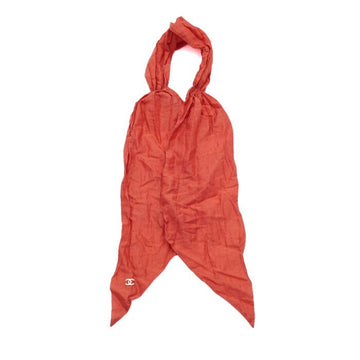 CHANEL レッド コットン レディース ヘア シュシュ スカーフ aa60095 152317838