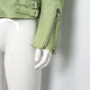 Diesel Black Gold Green Leather Biker Men's Jacket aa59795 152318595 [P]