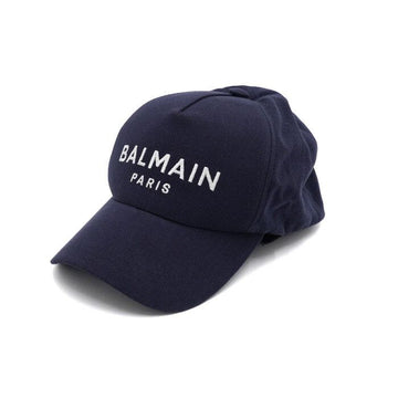 Balmain Navy Cotton Logo Unisex Baseball Cap aa56401 152318596