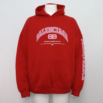 Balenciaga Red Artwork Fleece Hoodie Men's T-Shirt 674986 152318601
