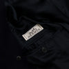 Hermes Navy Wool Black Lambskin Lining Double Men's Long Coat aa57888 152318631 [P]