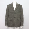 THOM BROWNE グレー ヘリンボーン エルボーパッチ トリプルポケット メンズ ジャケット aa55942 152318637 [P]