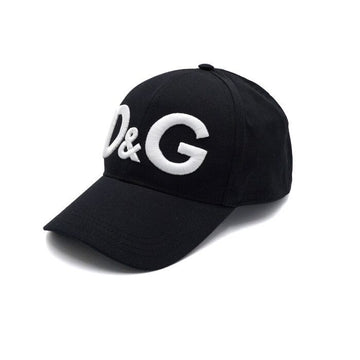 Dolce & Gabbana Black Logo Embroidered Men's Baseball Cap GH700Z 152318648