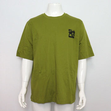 Hermes Green Metallerie au Carre Leather Patch Men's Short Sleeve T-Shirt H467940HA 152318657