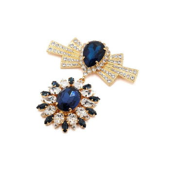 Dolce & Gabbana Ribbon Flower Crystal Glass Brooch 58589 152318664