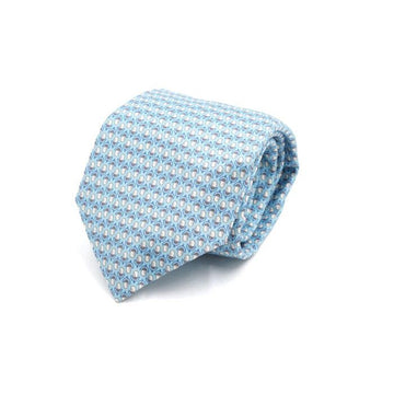 Hermes 100% Silk Sky Blue Tie aa53649 152318683