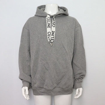 CELINE グレー ロゴ ストリング メンズ フーディ Tシャツ 2Y468052H 152318702