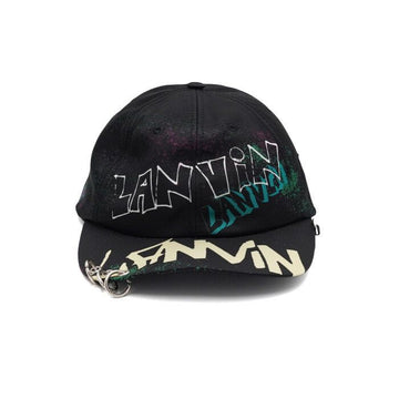 Lanvin Black Nylon Graffiti Piercing Cap for Men aa55065 152318714