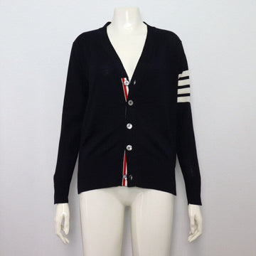 Thom Browne Navy Merino Wool Cardigan MKC002A 152318183