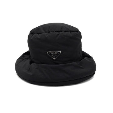 PRADA Schwarze gepolsterte Nylon Damen Bucket Hat 2HC248 152318859