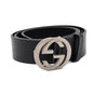GUCCI Interlocking G Logo Gürtel aus schwarzem Leder für Herren 368186 152318946 [P]