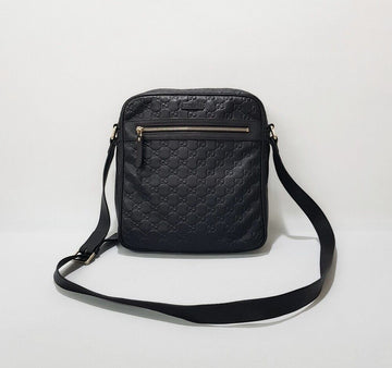 Gucci GG Leather Messenger Crossbody Bag 201448 152089099