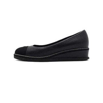 CHANEL G31293 ブラックレザー ココ シルバー CCロゴ レディース ローファー aa60947 152560990