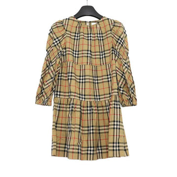 Burberry Puff Sleeve Check Stretch Cotton Dress for Girls AA56896 152565221