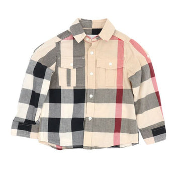 Burberry Kids Check Pattern Button-Up Shirt 3832245 152565243