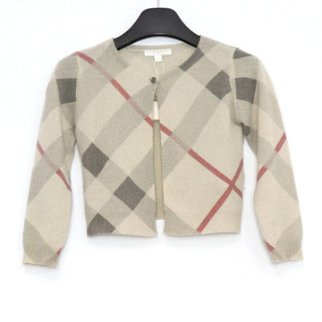 BURBERRY Junior Cashmere Vintage Check Rundhalsjacke aa42275 152565292