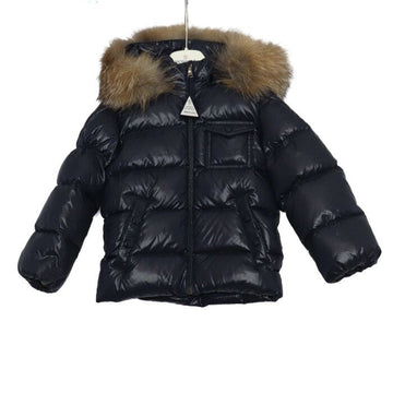 MONCLER 1A52602 ネイビー フォックスファー キッズ ベビー パディング ジャケット 54563 152565300