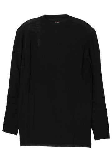Rick Owens Oversized Round Neck Wool Sweater Black RU02A5627 M 09 29962585